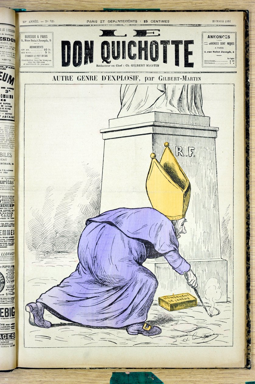 Couverture de "Le Don Quichotte", numéro 925, Satirique en couleurs - Charles Gilbert Martin