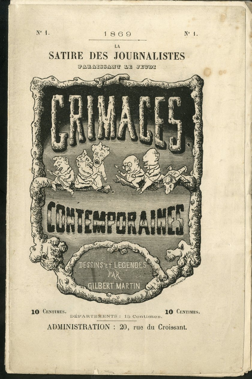 Illustration pour la couverture de "Contemporary Grimaces" - Charles Gilbert-Martin