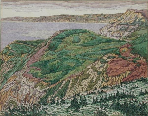 La Côte du Dorset, vers 1927 - Charles Ginner
