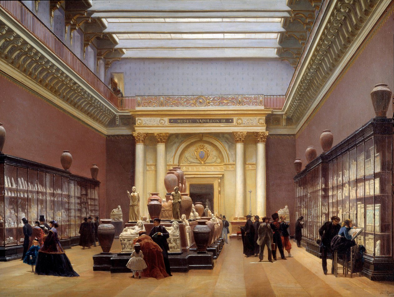 Vue du Musée Napoléon III, salle des terres cuites au Louvre, également connue sous le nom de galerie Campana - Charles Giraud