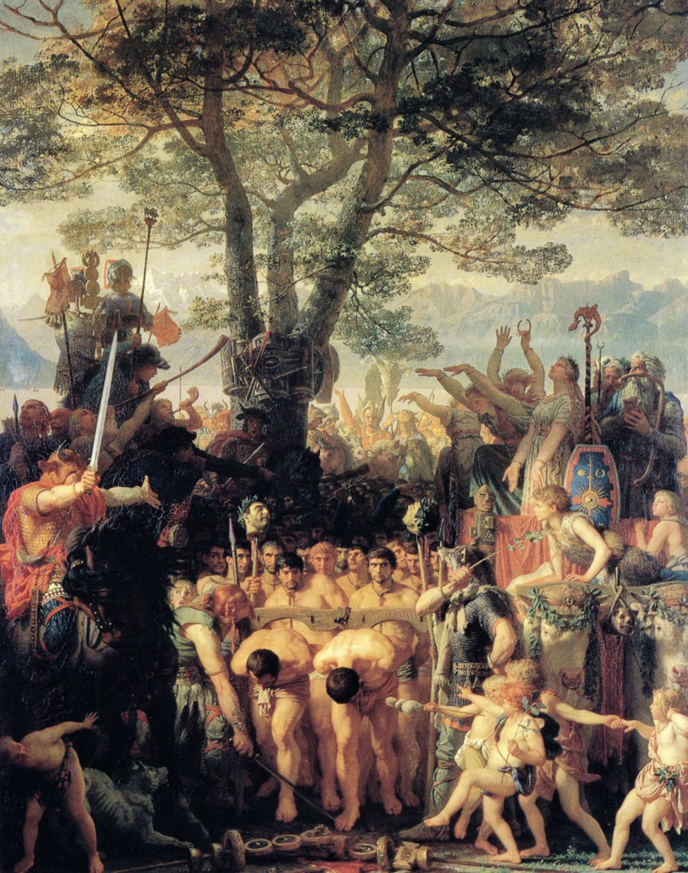 French: Les Romains passant sous le joug Romans Under the Yoke - Charles Gleyre