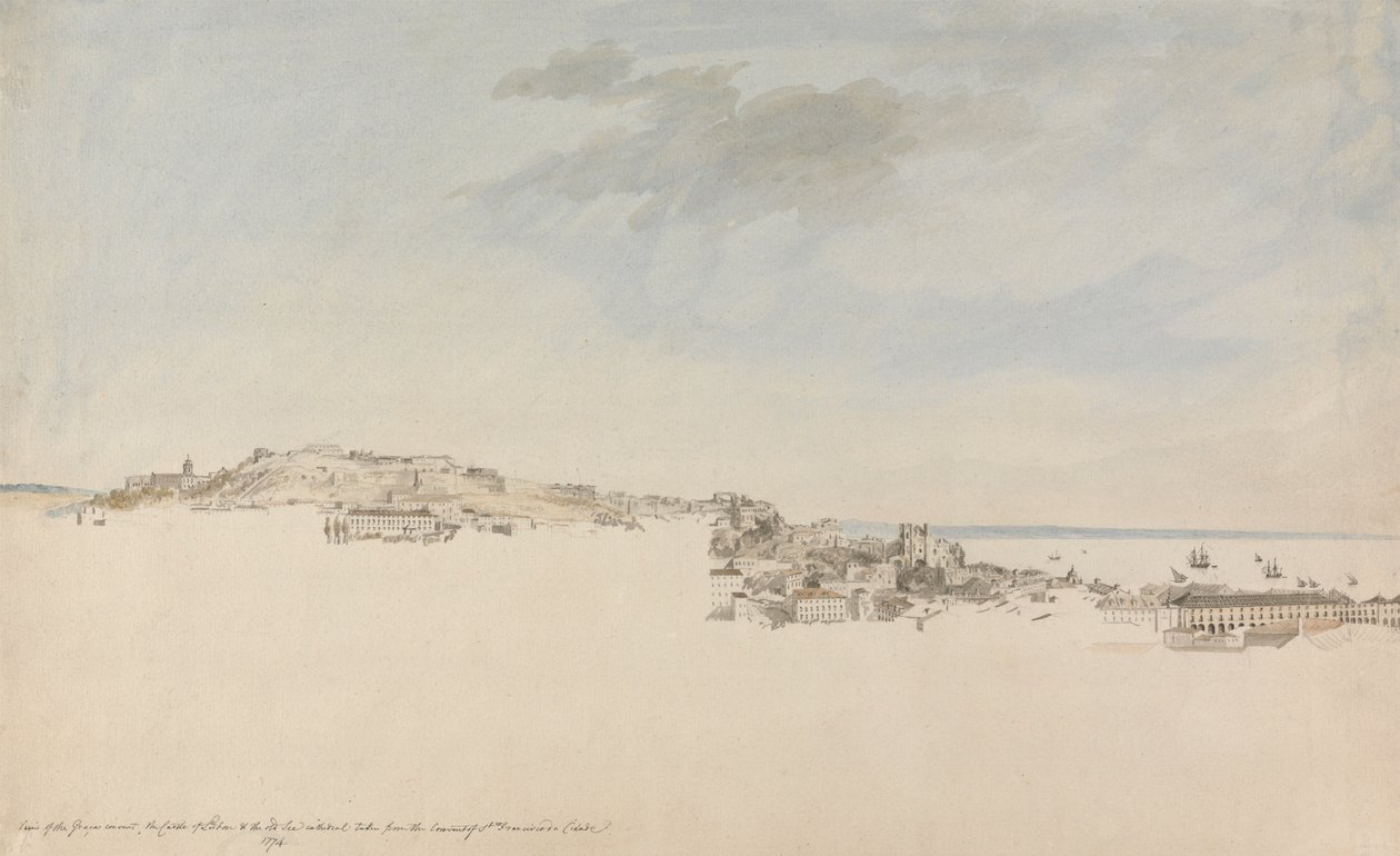 Lisbonne depuis le couvent de Saint-François da Citadel - Charles Gore