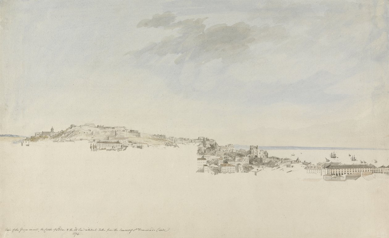 Lisbonne, depuis le couvent de Saint-François de la Citadelle, 1774 - Charles Gore