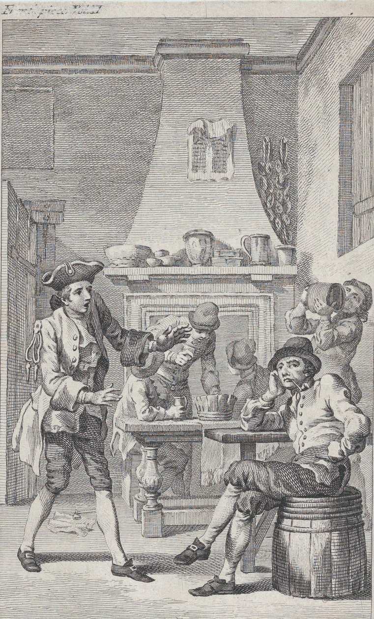 Frontispice de Roderick Random de Tobias Smollett, 1748 - Charles Grignion