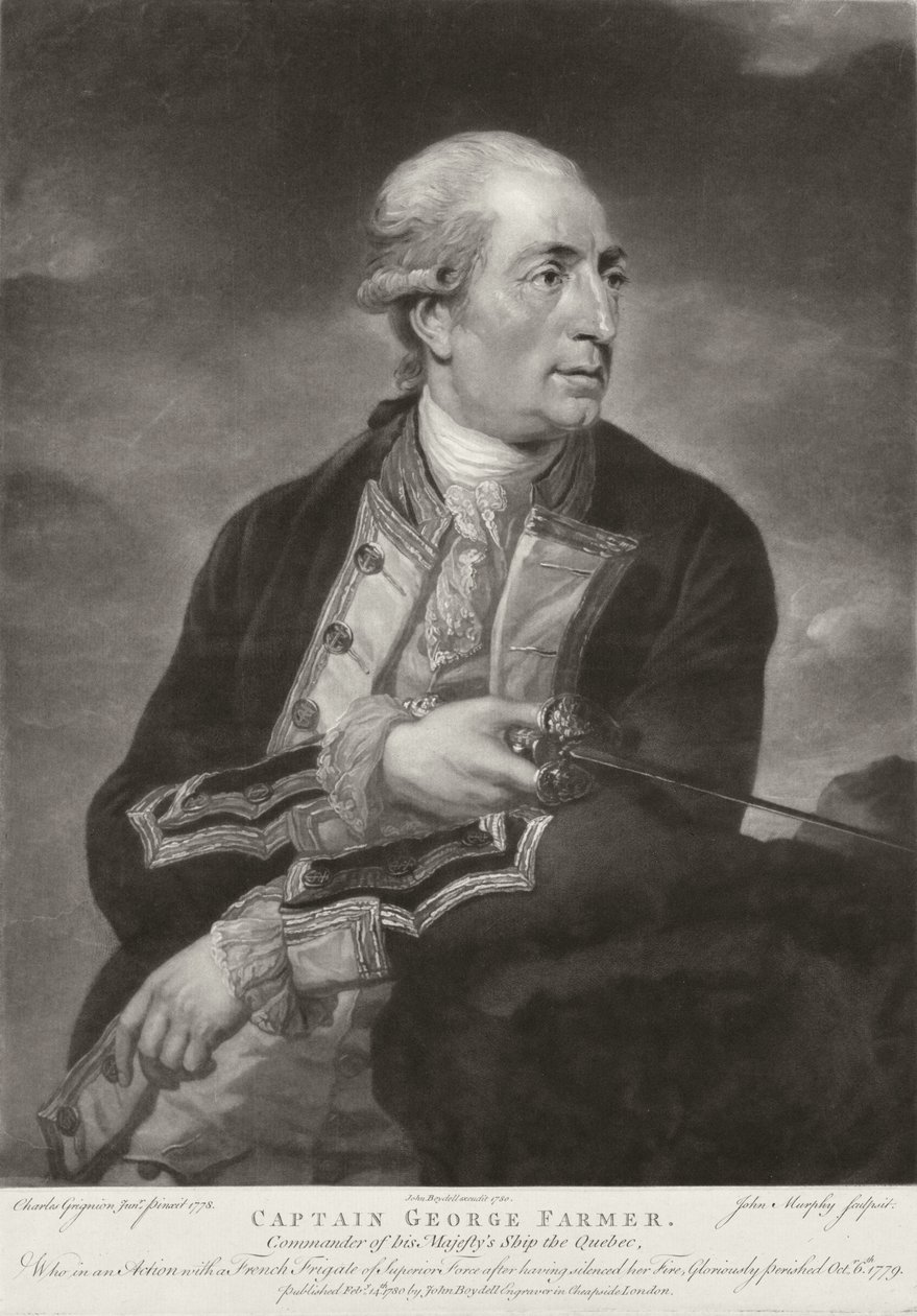 Portrait de George Farmer (1732-79) capitaine du HMS 