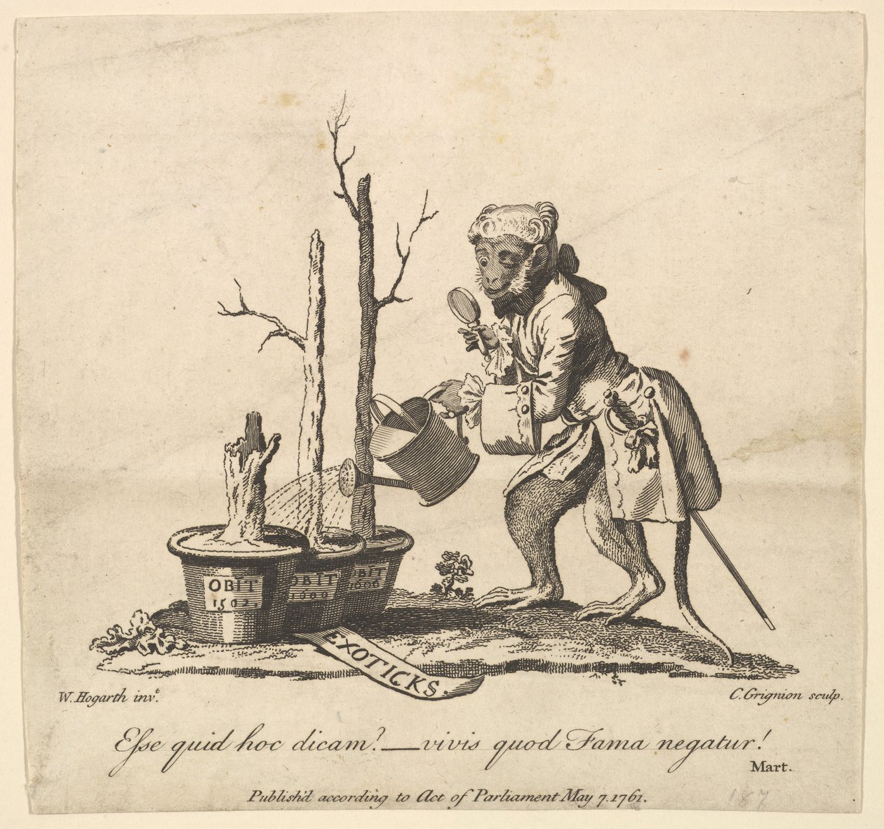 Cul-de-lampe au catalogue des tableaux exposés à Spring Garden, 7 mai 1761 - Charles Grignion