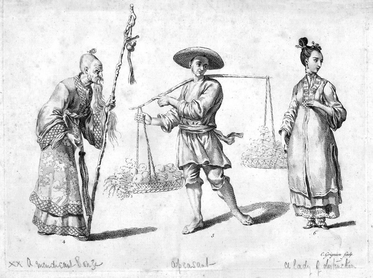 Trois figures chinoises - Charles Grignion