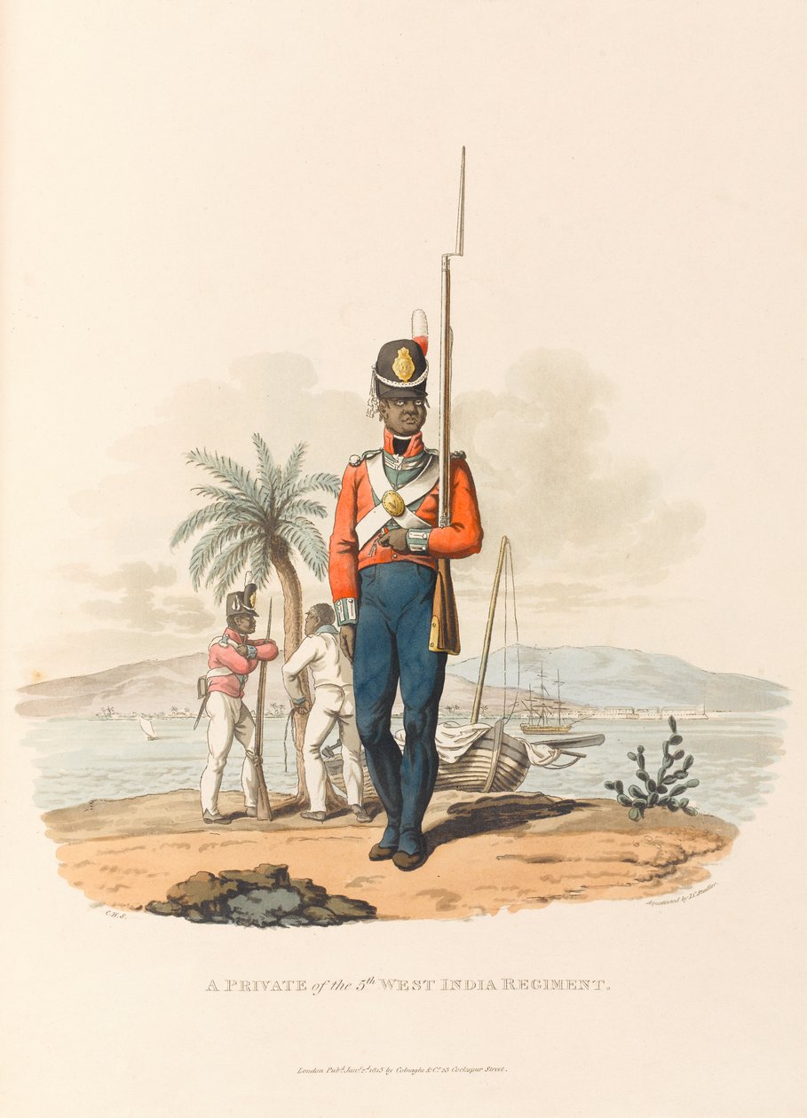 Un soldat du 5e Régiment des Antilles - Charles Hamilton (after) Smith