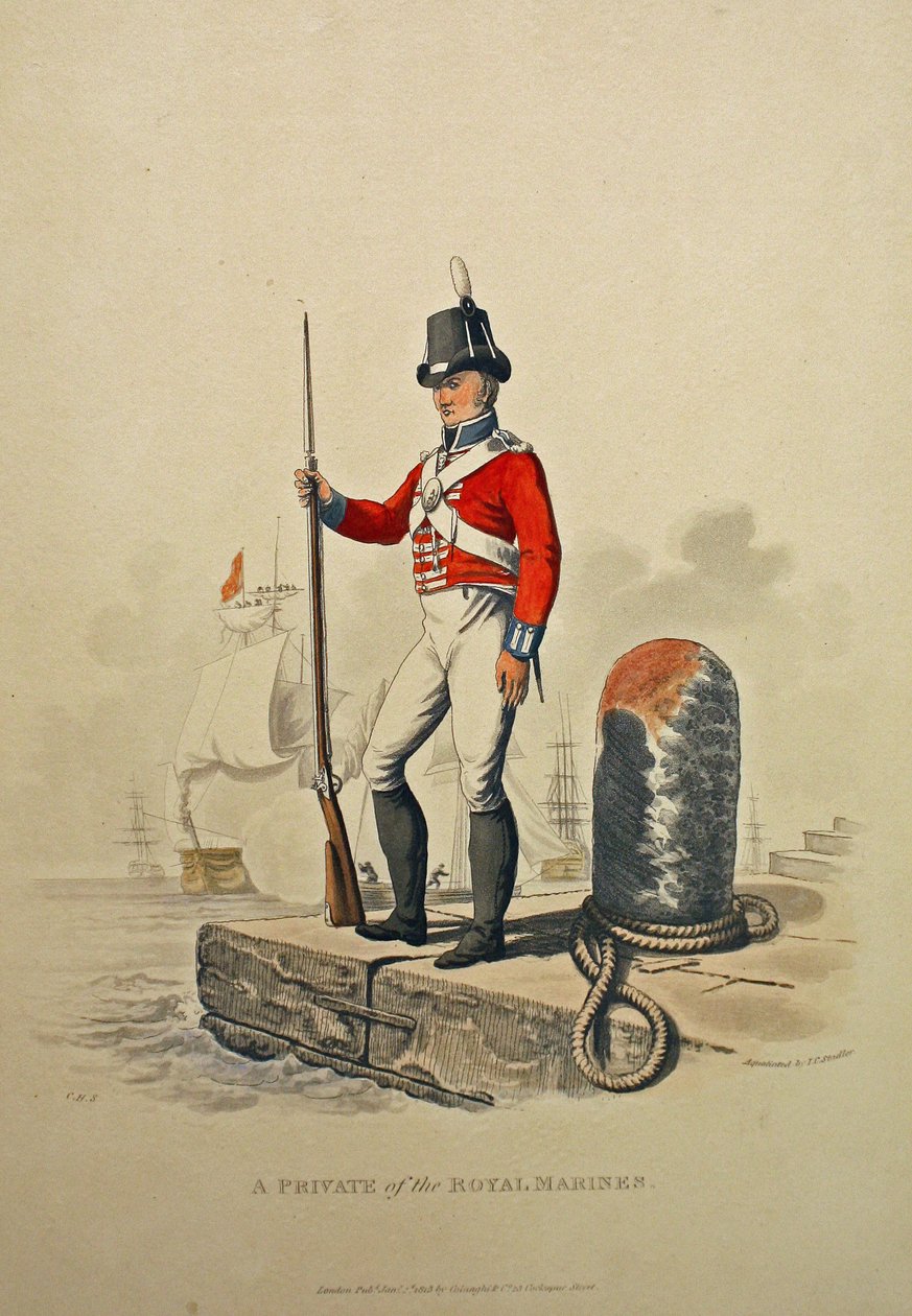 Un soldat des Royal Marines, gravé par Joseph Constantine Stadler, publié en 1815 - Charles Hamilton Smith