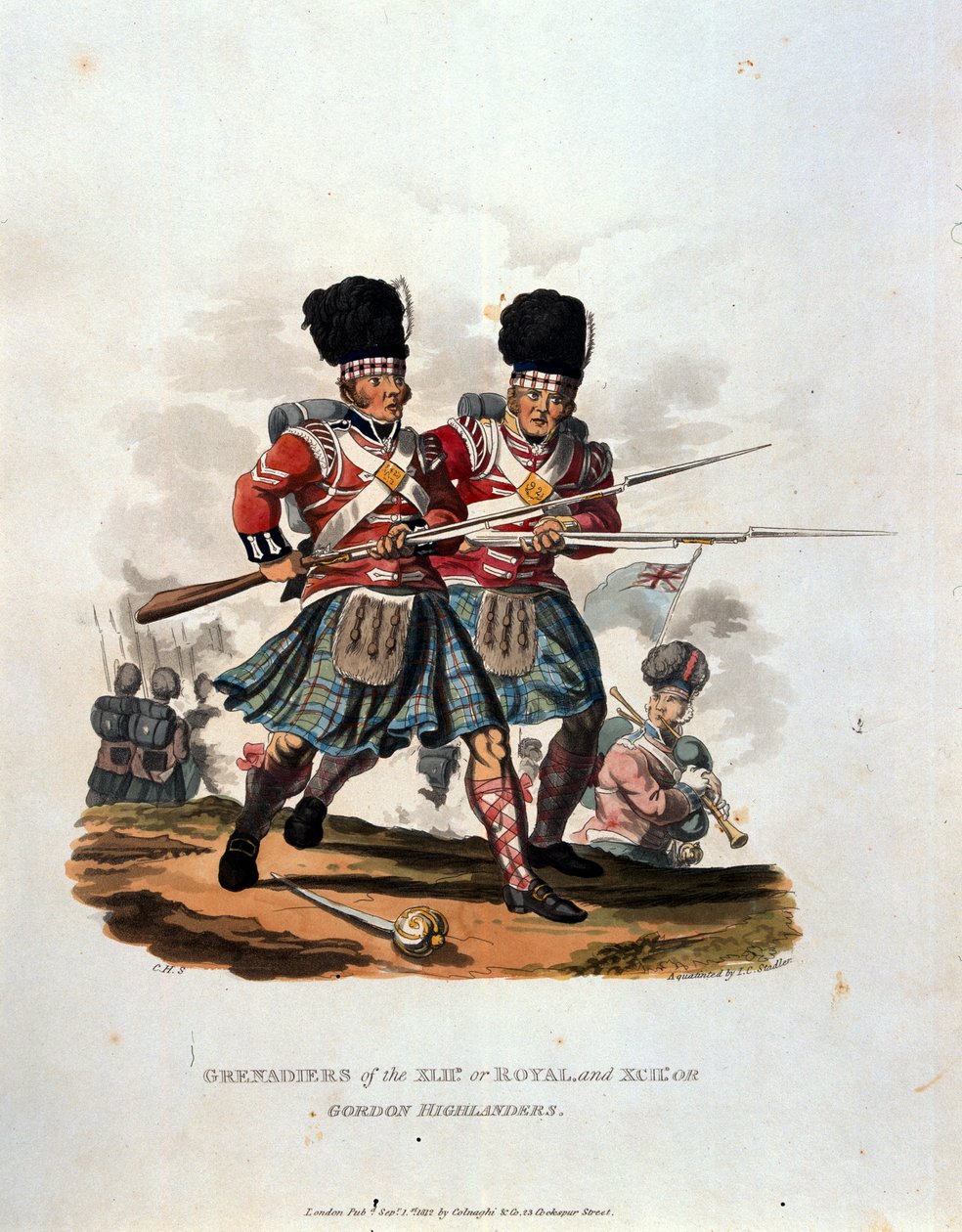 Grenadiers du 42e (ou Royal) et 141e ou, Gordon Highlanders, de 
