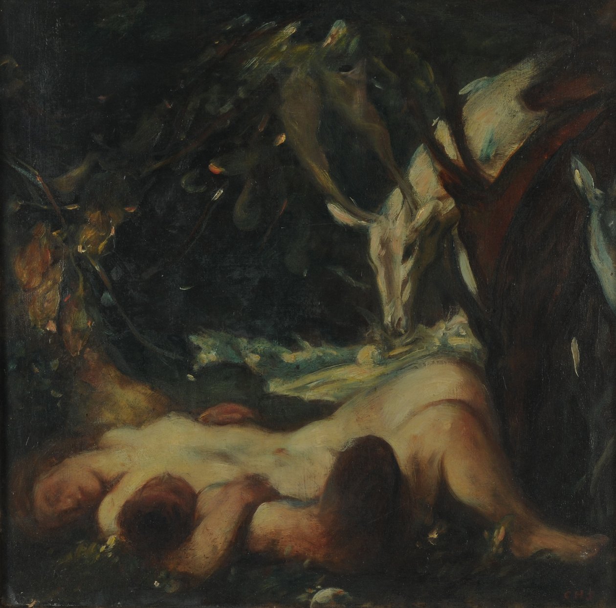 Étude pour La nymphe endormie - Charles Haslewood Shannon