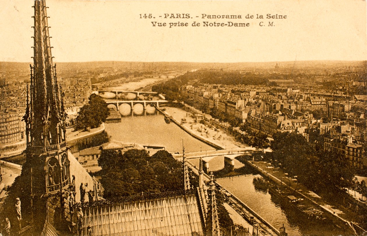 La Seine depuis Notre-Dame, Paris, Seine, Île-de-France, France - Augustus Kollner