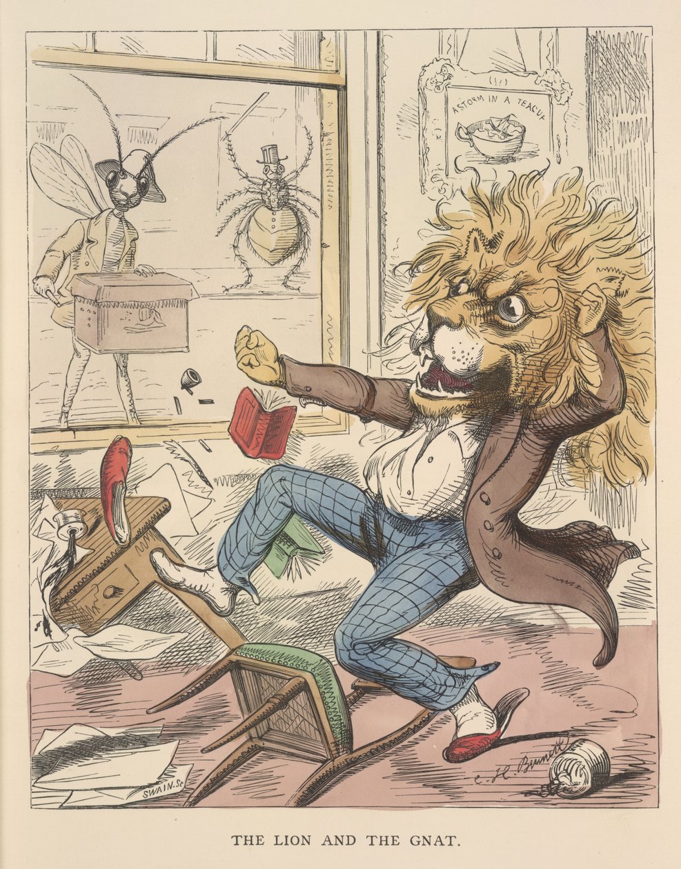 Le lion et le moucheron, illustration des 