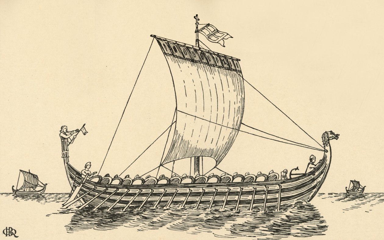 Le navire normand basé sur la tapisserie de Bayeux - Charles Henry Bourne Quennell