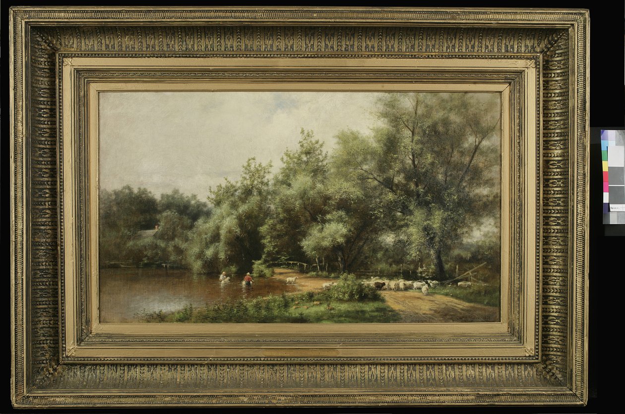 Lavage des moutons à Long Island, 1874 - Charles Henry Miller