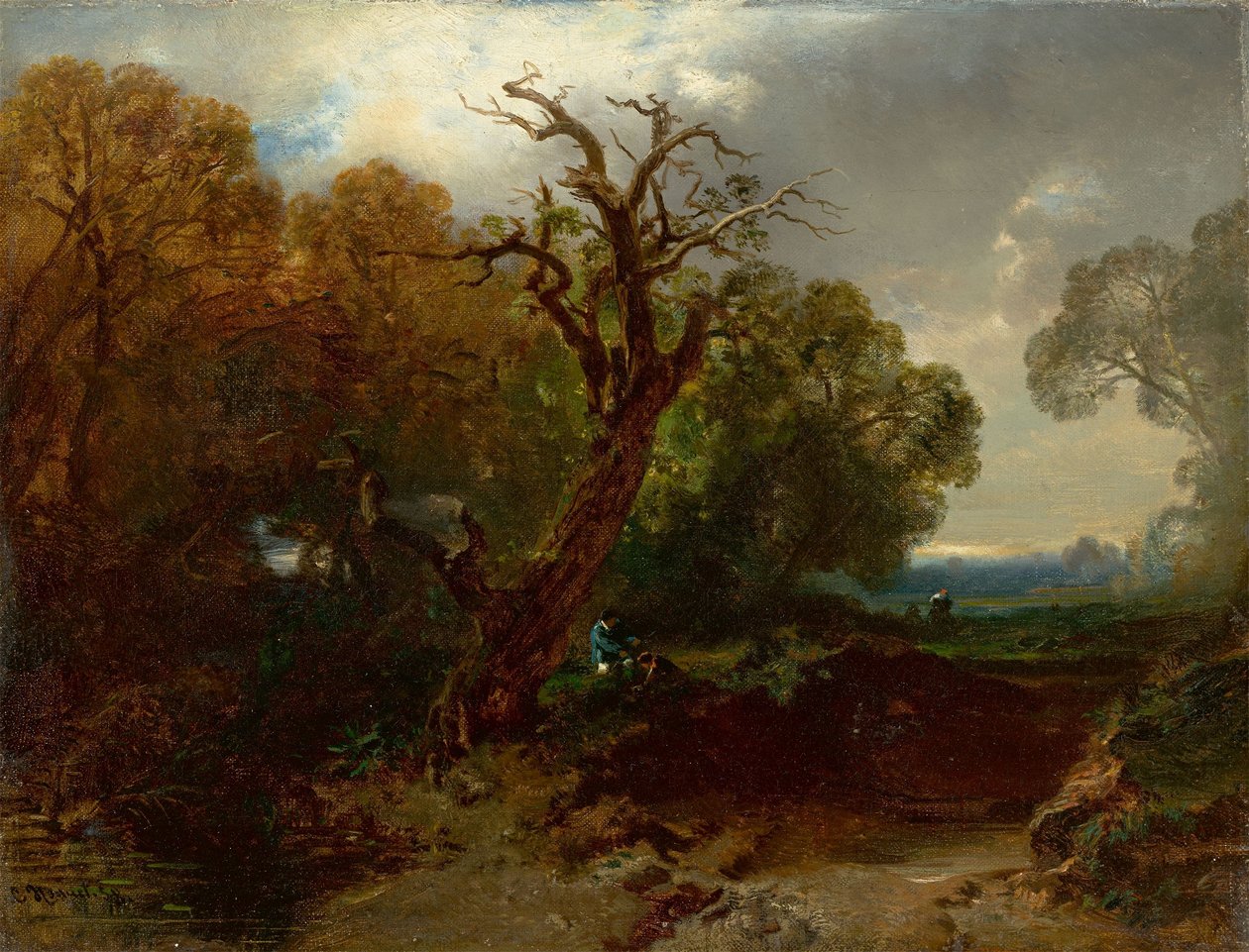 Allemand :  Rast am Waldrand Repos à la lisière de la forêt - Charles Hoguet