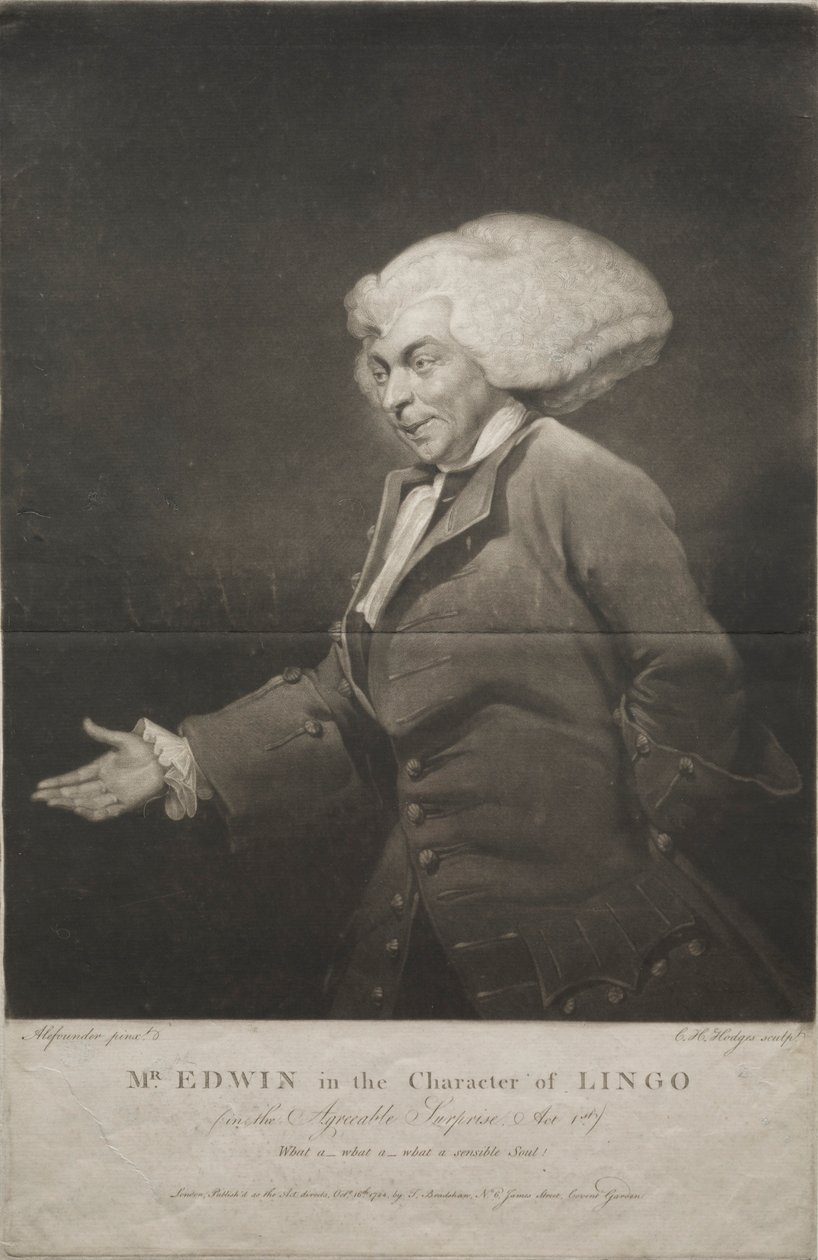 M. Edwin dans le rôle de Lingo, 1784 - Charles Howard Hodges
