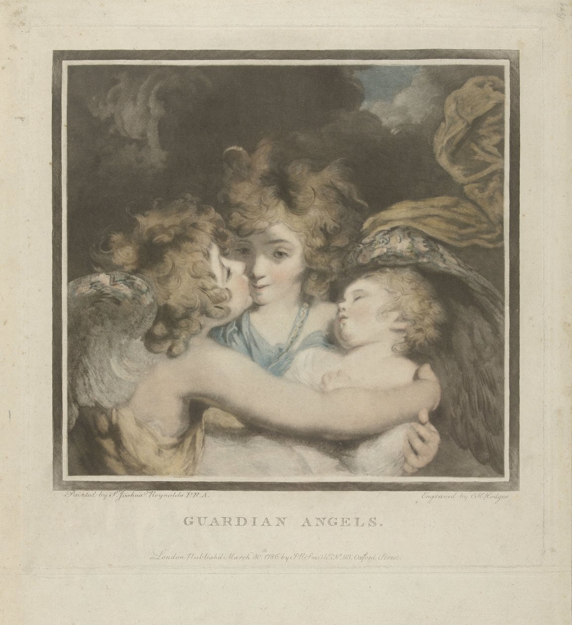 Deux anges et un enfant - Charles Howard Hodges