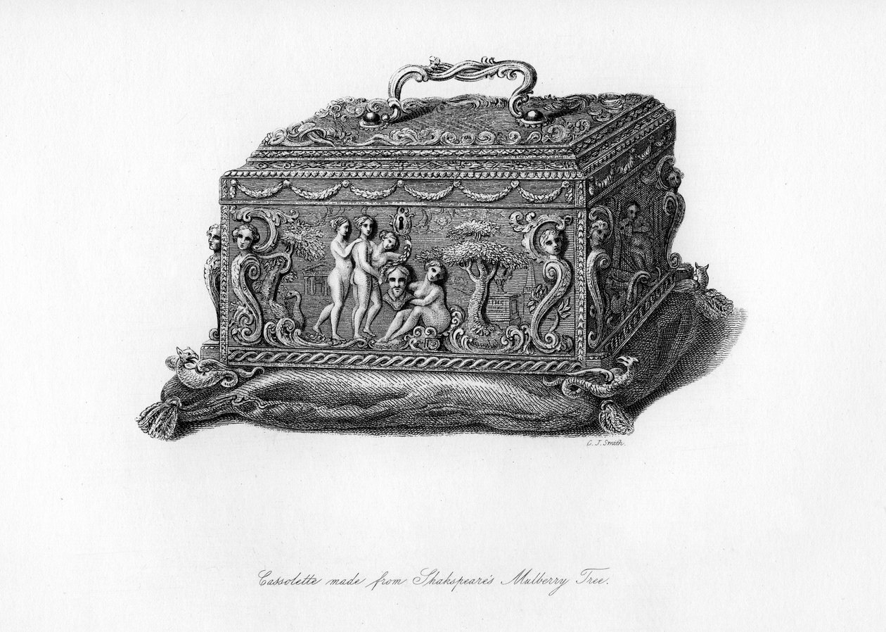 Cassolette sculptée en bois du mûrier de Shakespeare, XVIIIe siècle, 1840 - Charles J. Smith