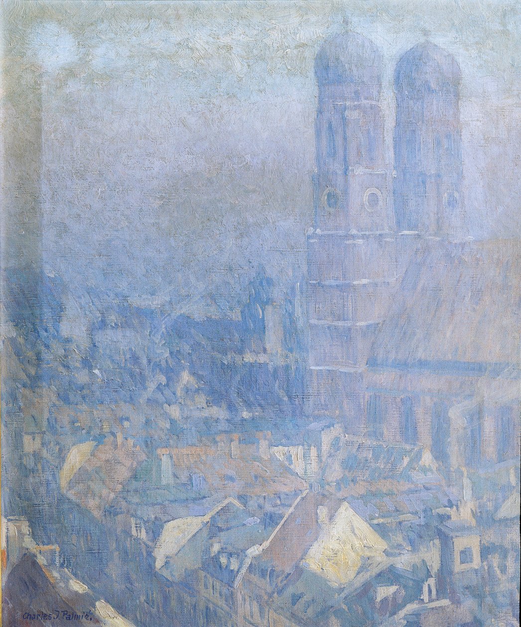 Brume matinale à Munich - Charles Johann Palmié