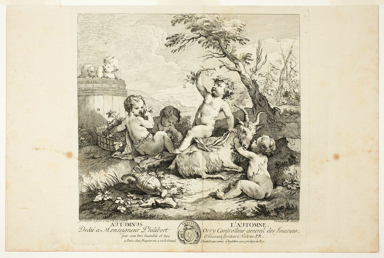 Automne, planche trois de Les Quatre Saisons - Charles Joseph Natoire