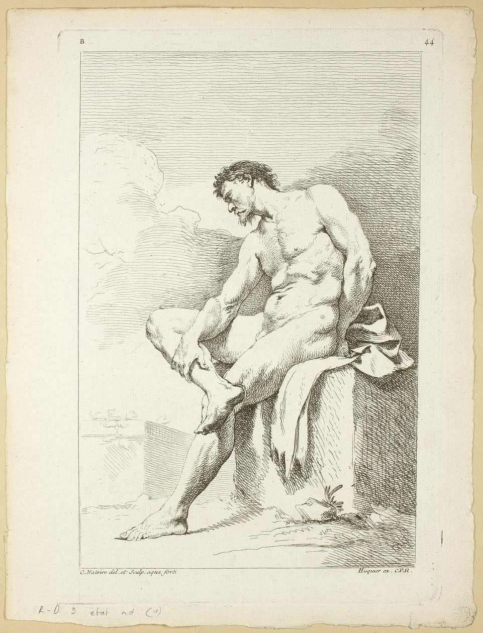 Figure, du Seconde livre de figures d’Académies gravées en Partie par les Professeurs de l’Académie Royale - Charles Joseph Natoire