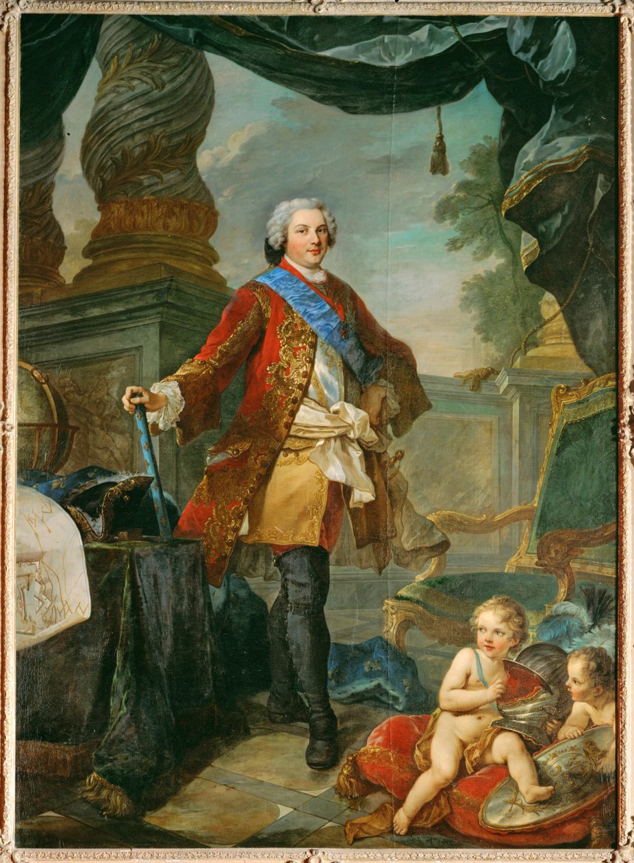 Louis de France, Dauphin, fils de Louis XV ... (peinture sur toile) - Charles Joseph Natoire