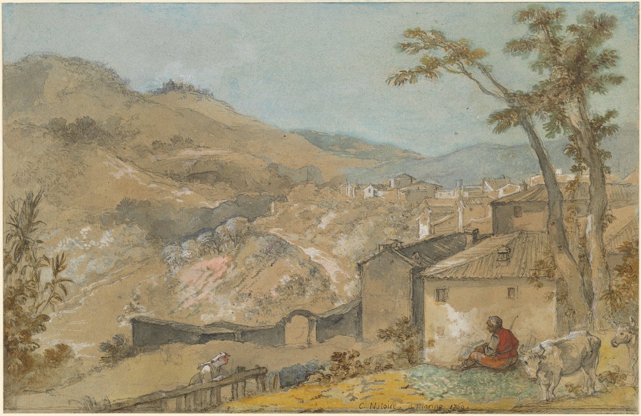 Marino et les collines albanaises - Charles Joseph Natoire