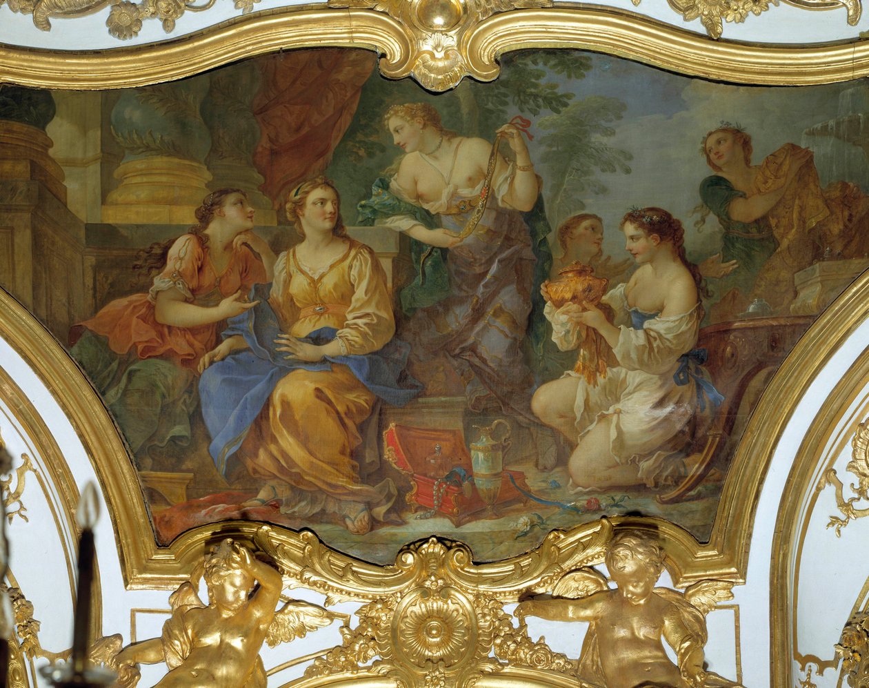 Psyché montrant ses trésors à ses sœurs - Charles Joseph Natoire