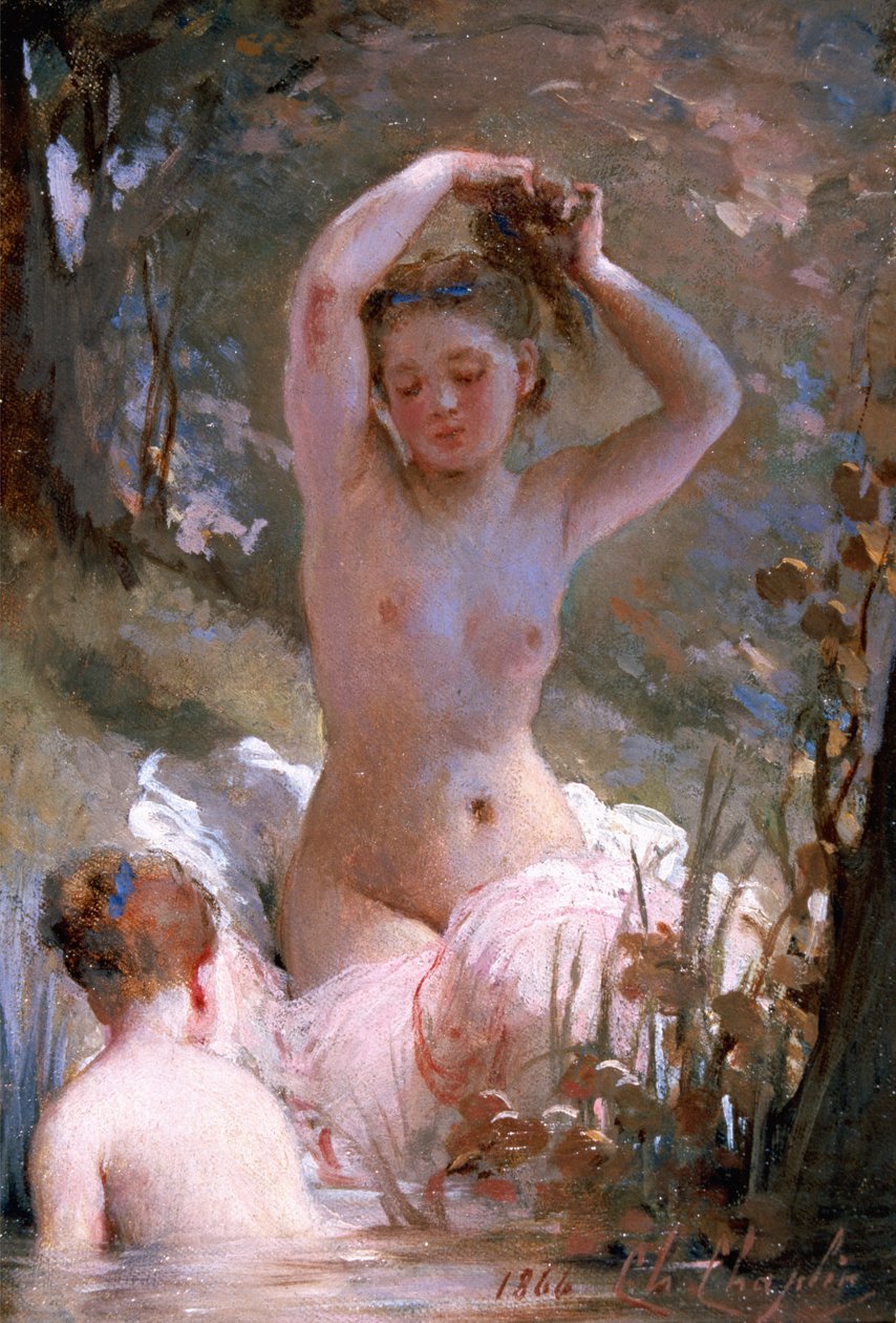 Deux filles se baignant, 1864 - Charles Joshua Chaplin