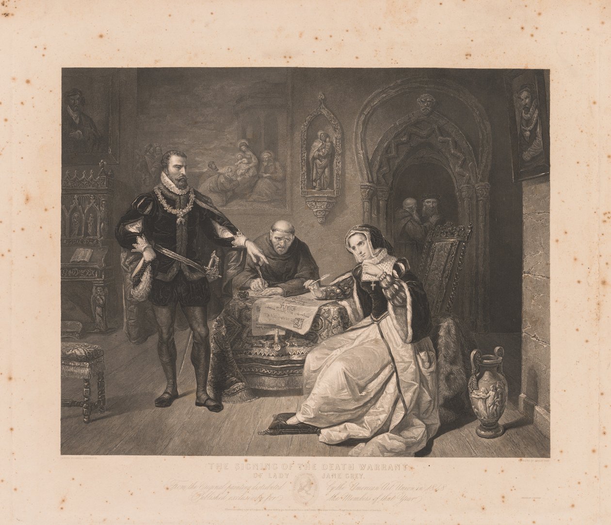 Signature du mandat de mort de Lady Jane Grey - Charles Kennedy Burt