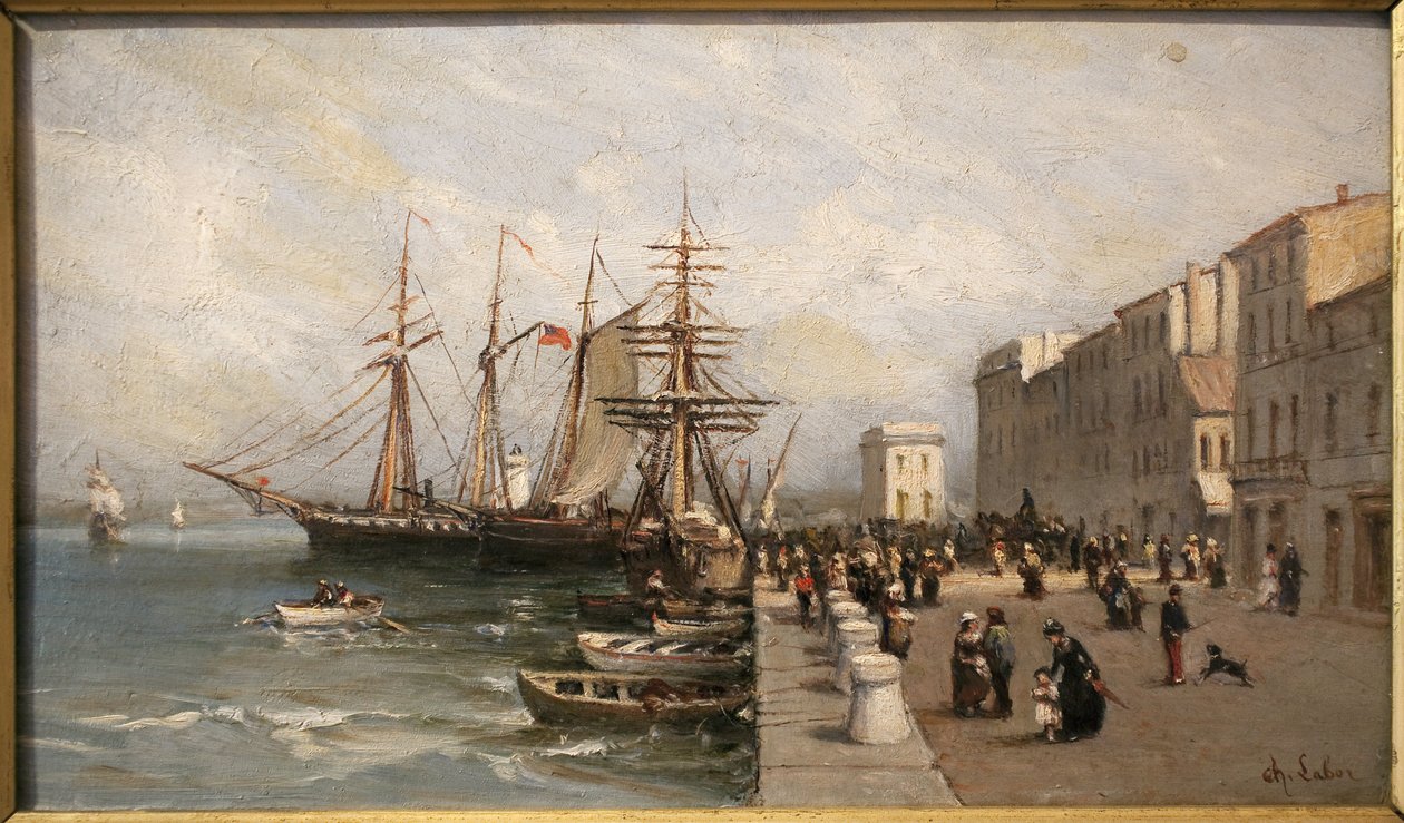Le Quai Saint Pierre et le bâtiment des Douanes à Cannes - Charles Labor