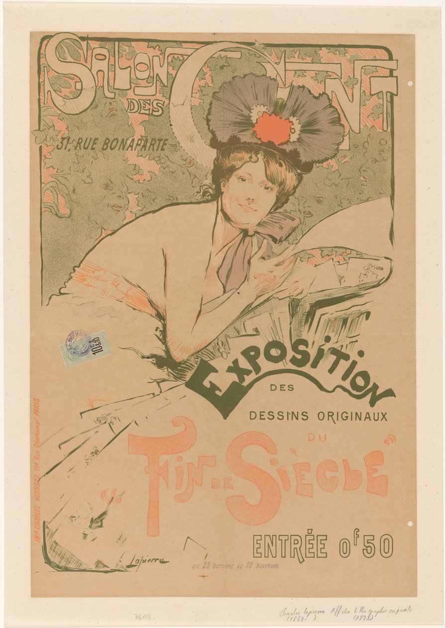Affiche pour une exposition du Salon des Cent - Charles Lapierre