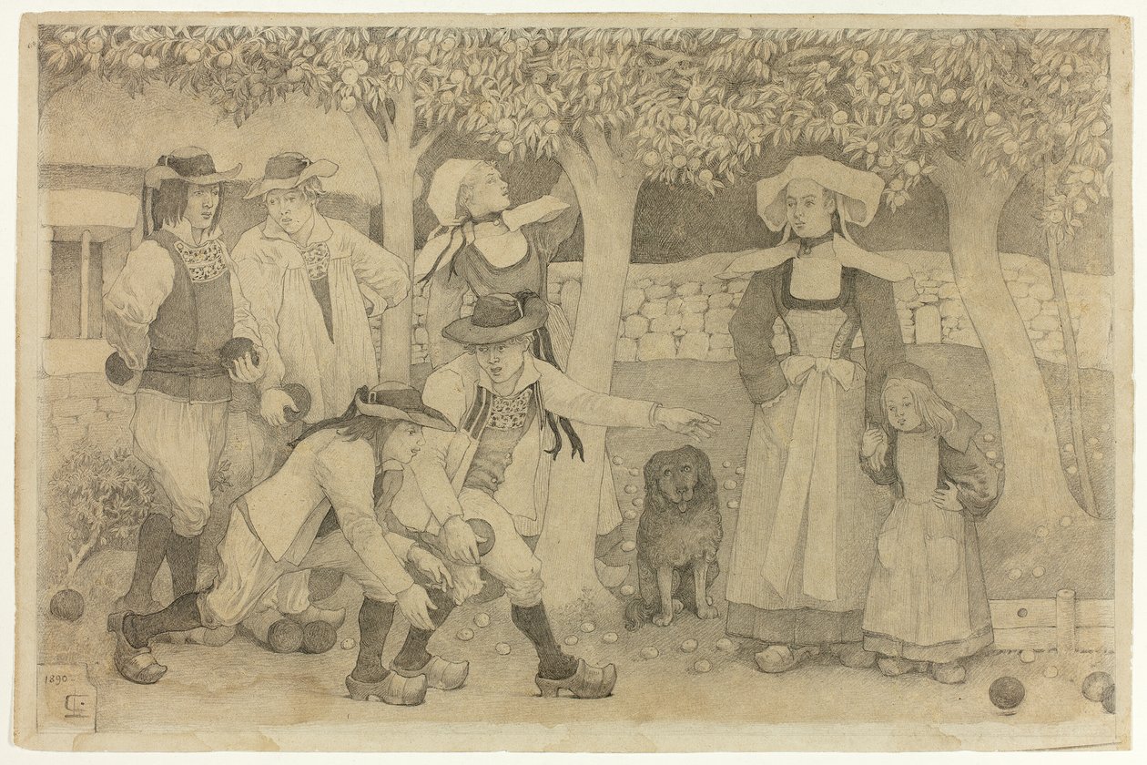 Joueurs de pétanque en Bretagne - Charles Laval