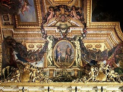 La rencontre des deux mers, peinture de plafond de la Galerie des Glaces - Charles Le Brun