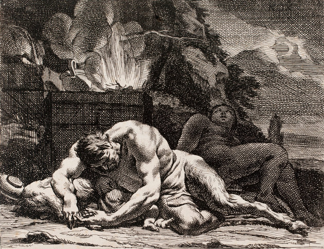 Nuit, de la série Les Quatre Moments du jour - Charles Le Brun