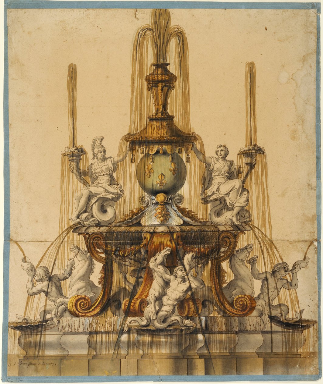 Vorschlag für einen Brunnen in Versailles - Charles Le Brun