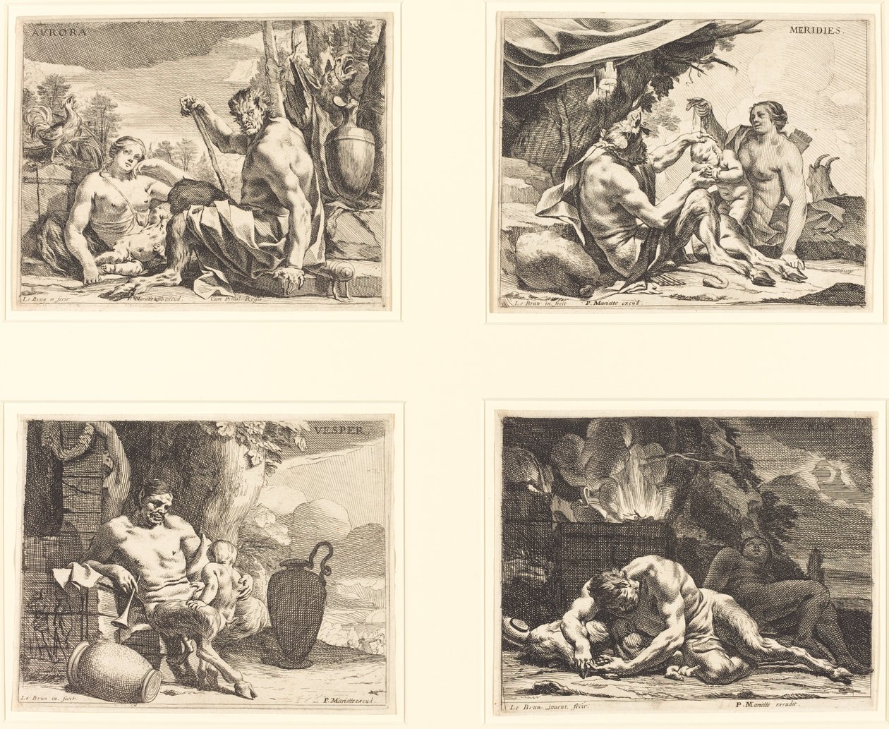 Les quatre moments de la journée - Charles Le Brun