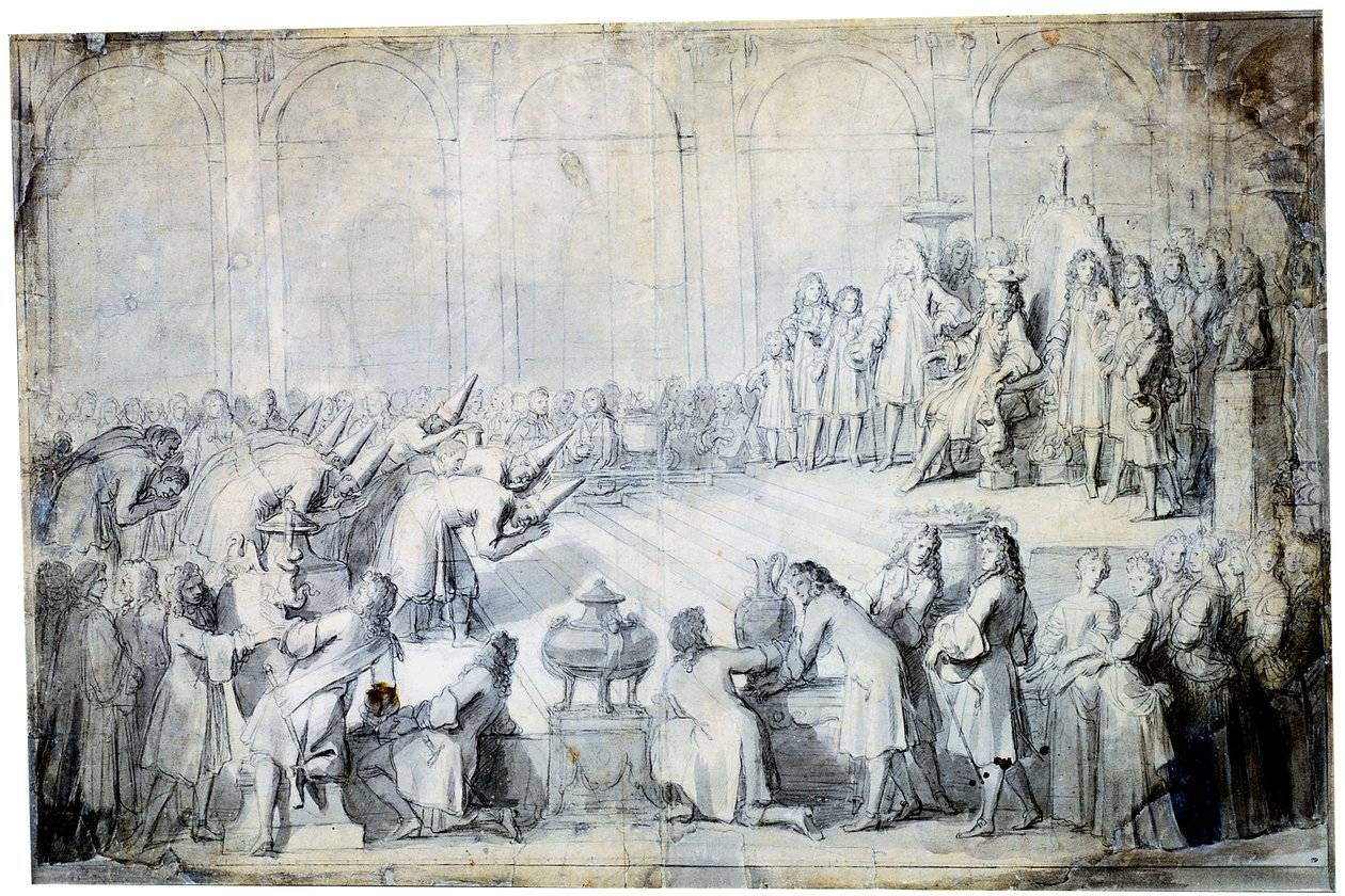 Les ambassadeurs siamois devant le roi, 1686 - Charles Le Brun