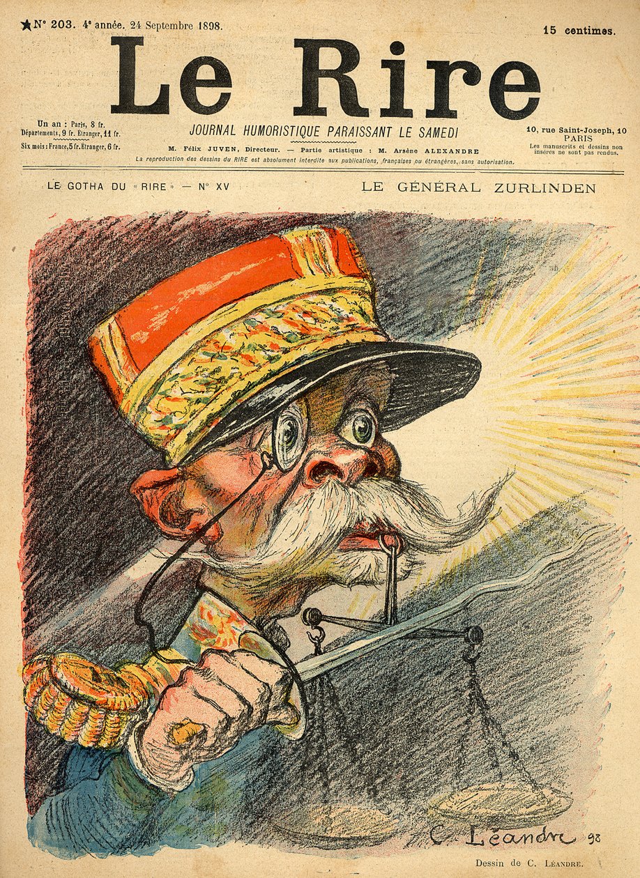 Caricature du général Zurlinden, de la couverture de 