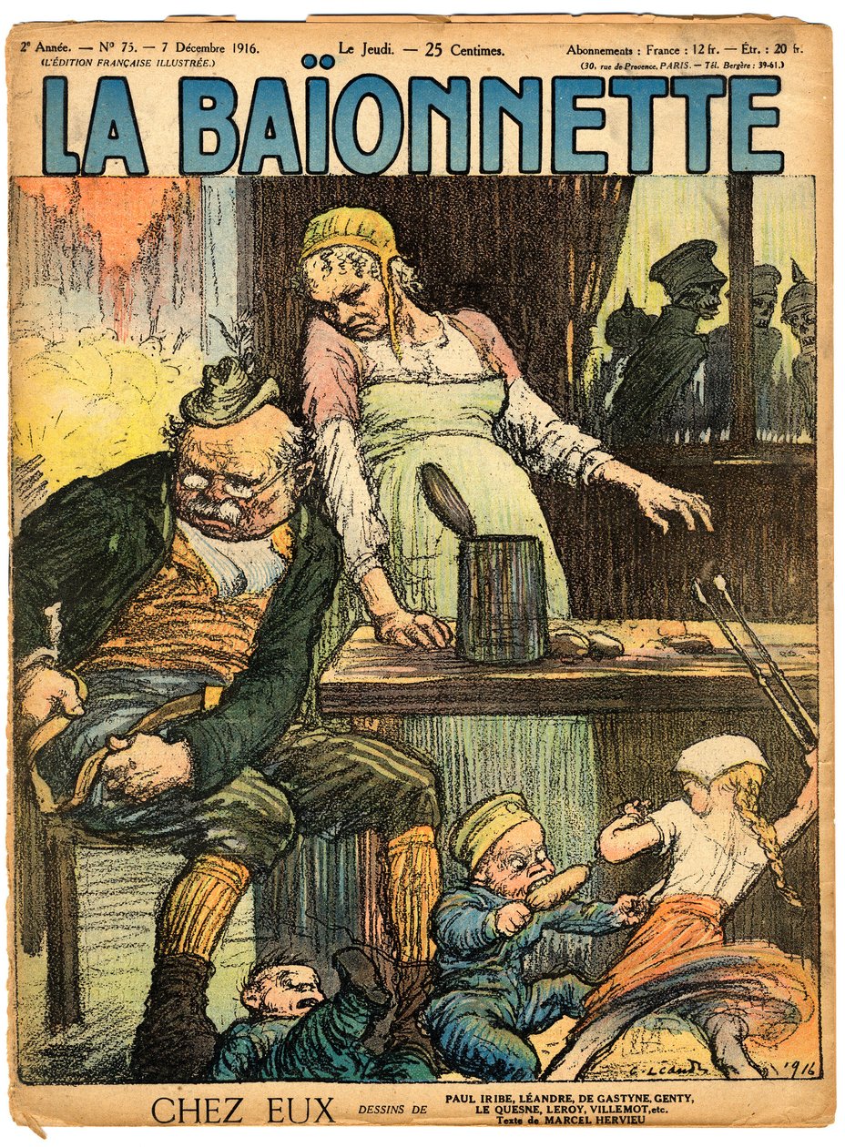 Couverture de "La Baïonnette", Satirique en couleurs - Charles Leandre