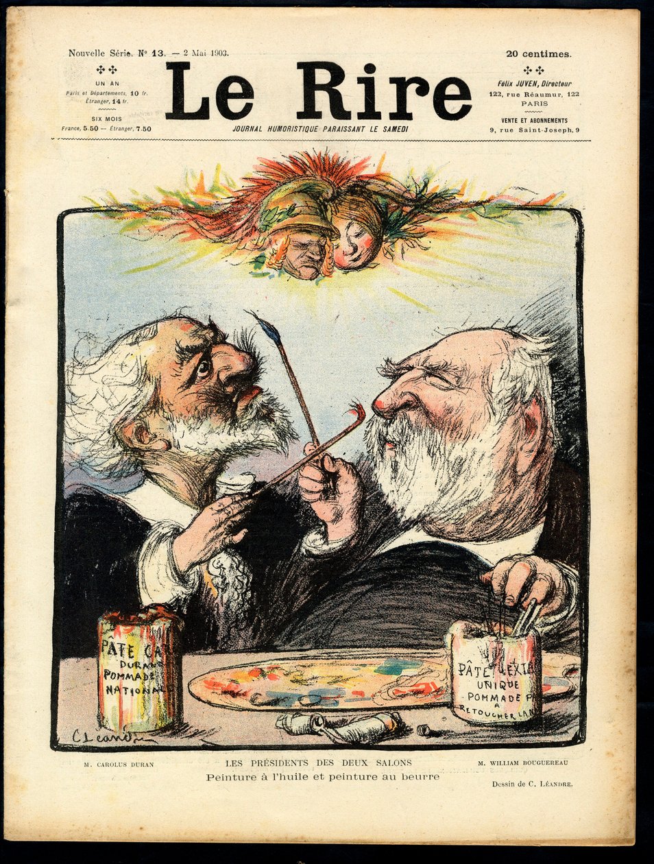 Couverture de "Le Rire", Satirique en couleurs - Charles Leandre