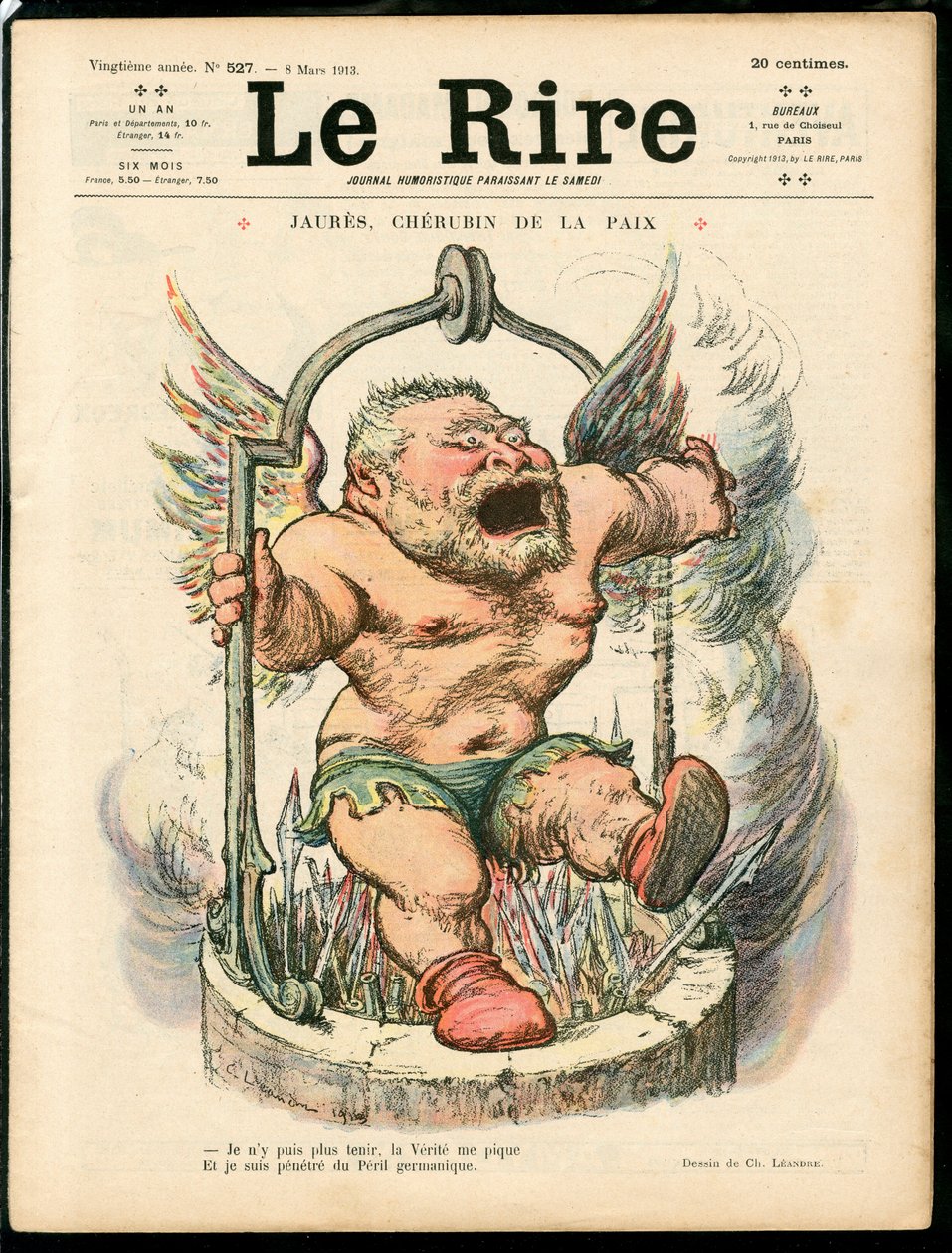 Couverture de "The Laughter", satirique en couleurs - Charles Leandre