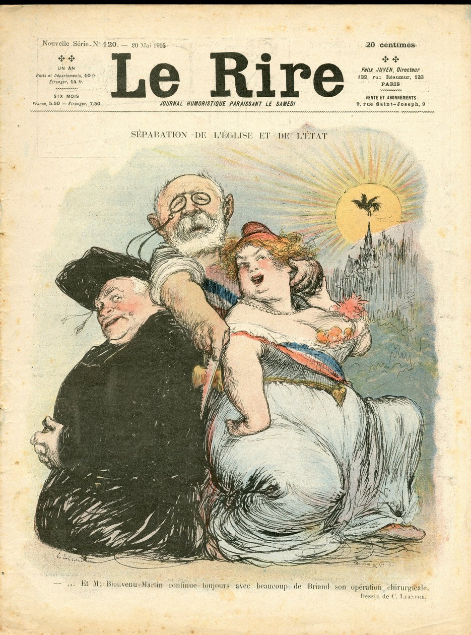 Couverture de "Le Rire", numéro 120, Satirique en Couleurs - Charles Leandre