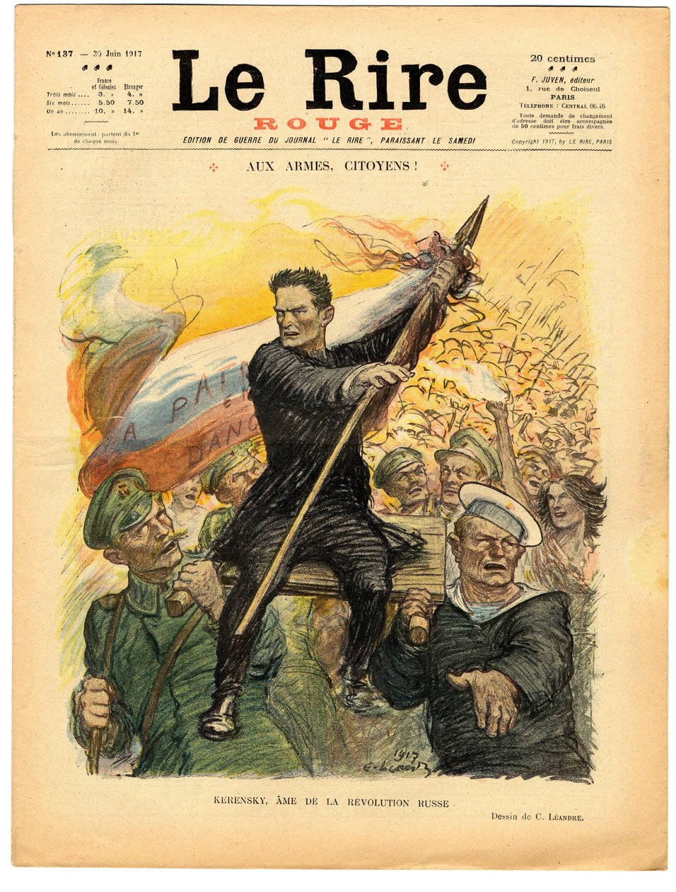 Couverture de « Le Rire Rouge », Satirique en couleurs - Charles Leandre