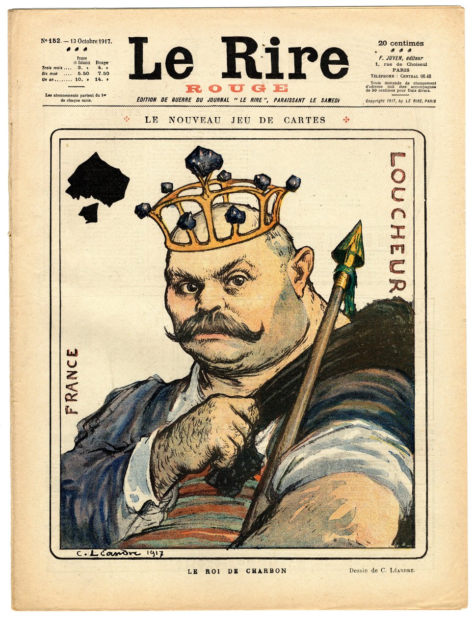 Couverture de « Le Rire Rouge », Satirique en couleurs - Charles Leandre