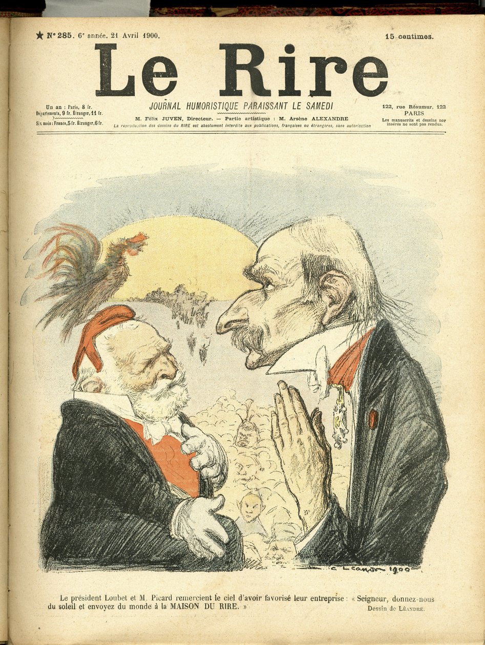 Illustration de Charles Leandre (1862-1934) pour la couverture de Le Rire - Charles Leandre