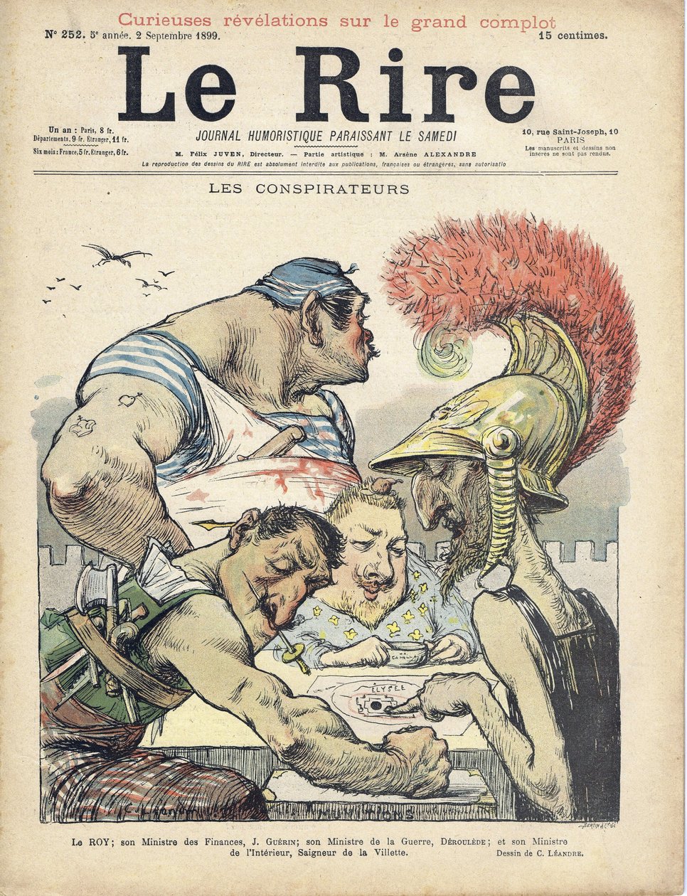 Illustration de Charles Leandre (1862-1934) pour la couverture de Le Rire - Charles Leandre