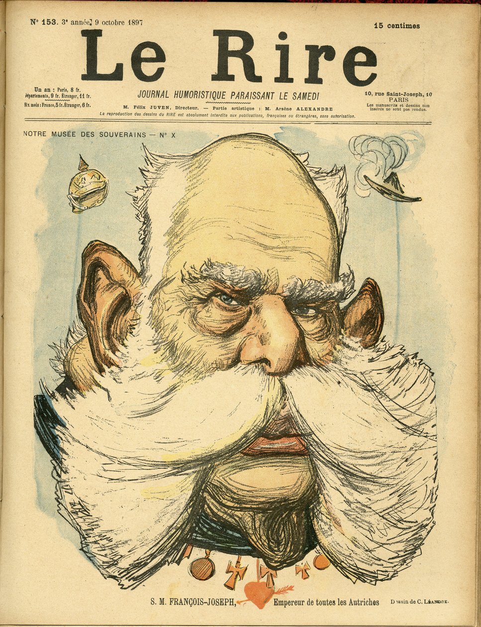 Illustration de Charles Léandre (1862-1934) pour la couverture de Le Rire - Charles Leandre