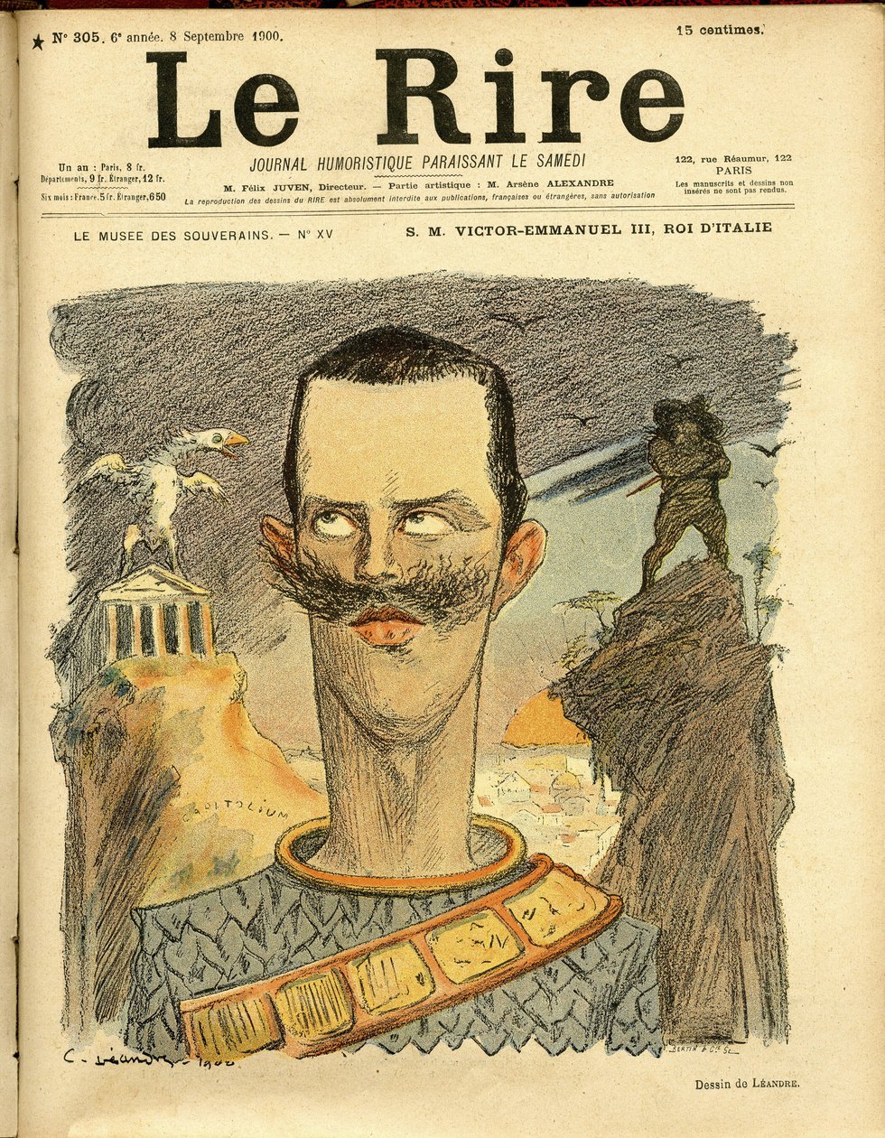 Illustration de Charles Léandre (1862-1934) pour la couverture de Le Rire - Charles Leandre